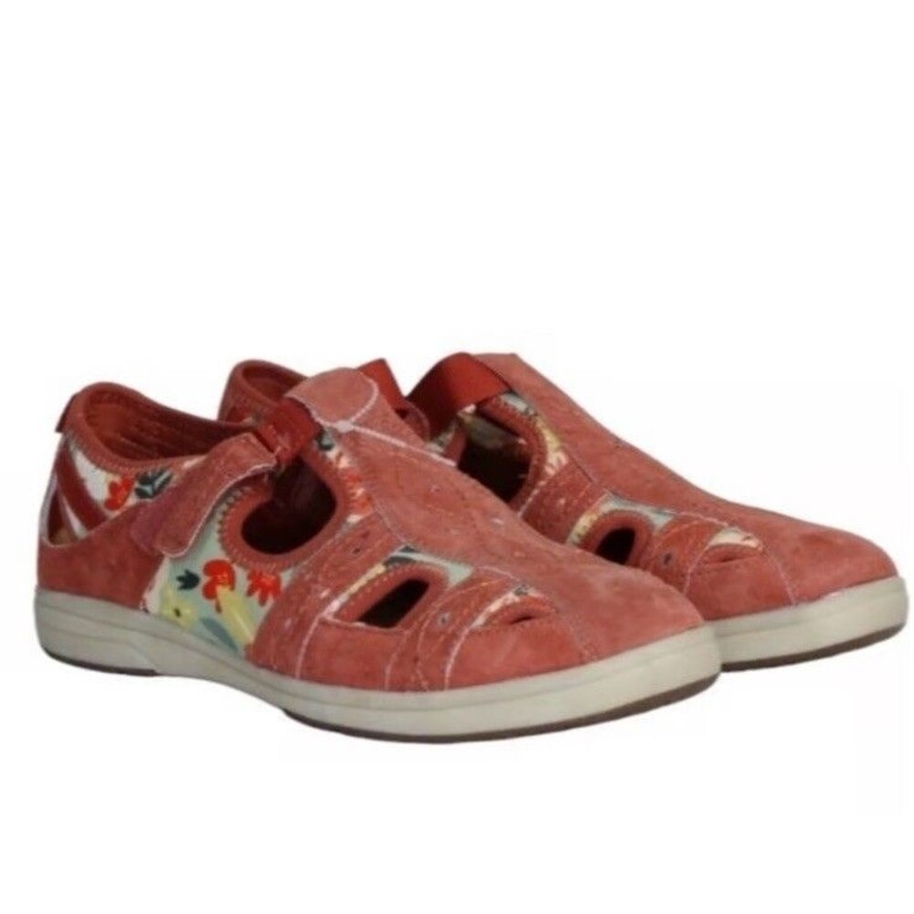 EARTH ORIGINS Effie Salmon Suede Fisherman Sandals Sz 9 Wm Shoes